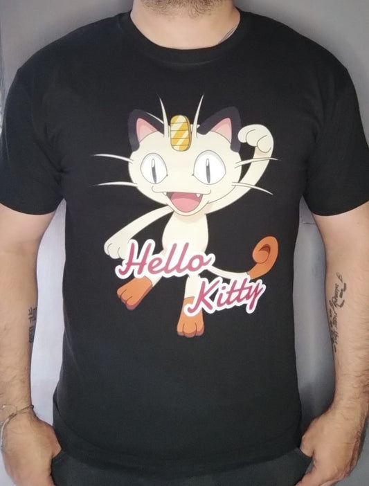 Playera Unisex Meowth Hello Kitty